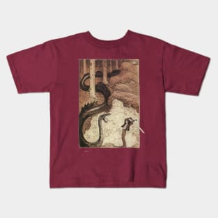 Battling the Dragon - John Bauer Kids T-Shirt